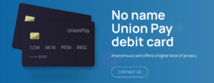 Anonymous UnionPay multi-currency offshore debit card  – EUR 659