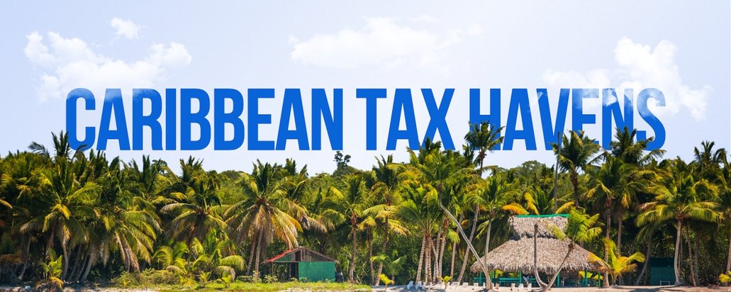 A tropical landscape with palm trees, representing the best Caribbean tax havens for offshore finance and asset protection.